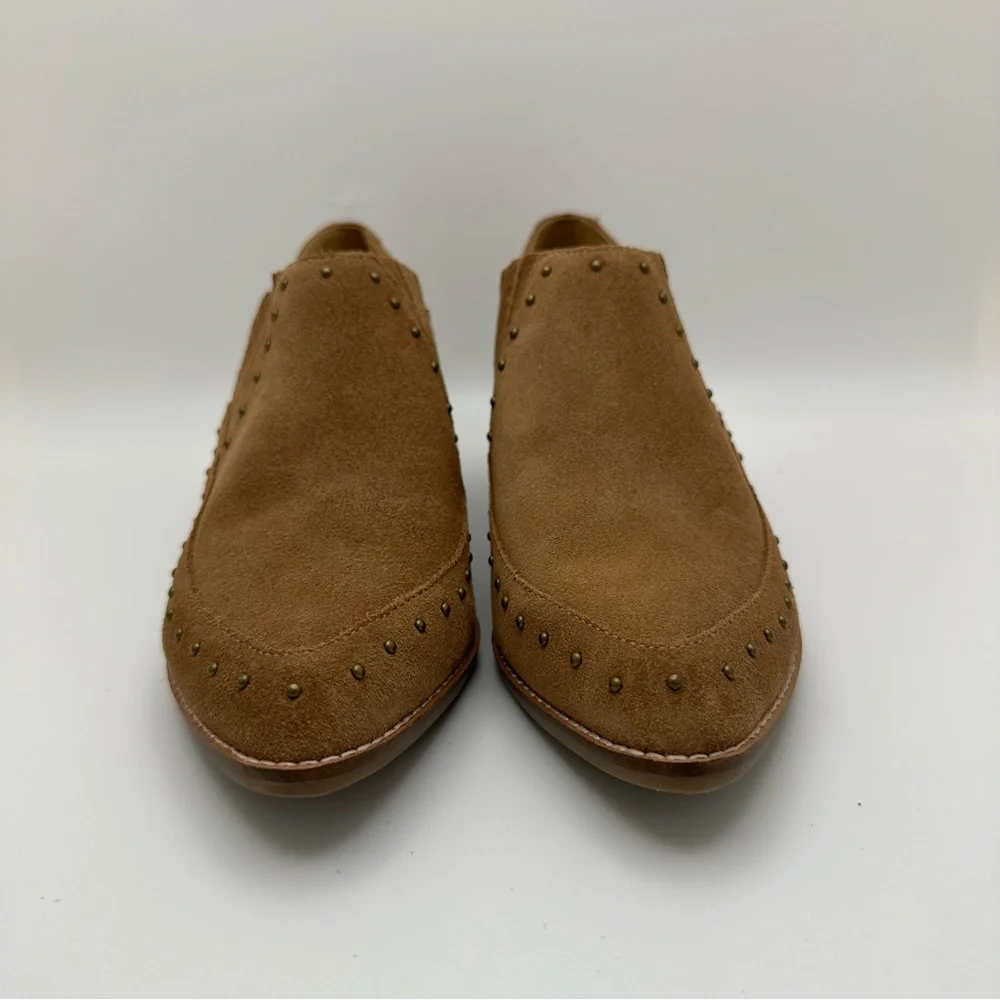 Crown Vintage CV Kavita Suede Studded Stacked Heel Ankle Booties 6M NWOT Western